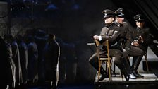 The SS Officers - From left: David Danhold, Tobias Hachler and Wilfried Staber (c) Bregenzer Festpiele / Karl Foster