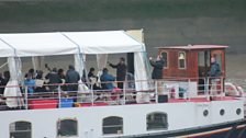 Academy of Ancient Music rehearsing on the Thames