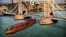 Royal Barge by Tower Bridge.