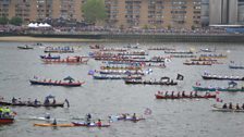 Boats on the Diamond Jubilee River pageant