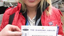 Nicki Chapman with a Diamond Jubilee Concert ticket