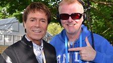 Sir Cliff Richard and Chris Evans