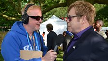 Chris Evans and Sir Elton John