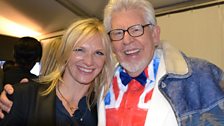 Jo Whiley and Rolf Harris