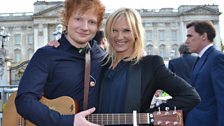 Ed Sheeran and Jo Whiley