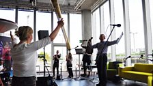 Mel Giedroyc, Fred MacAulay and the Olympic Torch