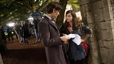 Matt Smith and Jenna-Louise Coleman on location.