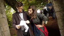 Matt Smith and Jenna-Louise Coleman on location.