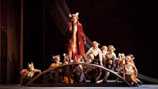 Emma Matthews as Vixen Sharp-Ears with her Foxcubs - Photo: Johan Persson/Royal Opera