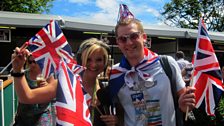 Helen Skelton with Joe from Leeds