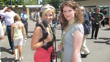 Helen Skelton and Catherine Archer at Wimbledon