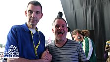 Westwood and Chris Moyles at Hackney Weekend 2012