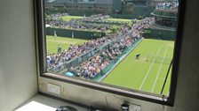 5 live's commentary box on Court 18