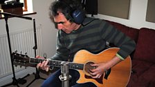 Jez Lowe laying down a track