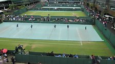 Covers on at Wimbledon