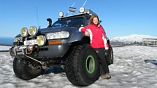 Kate Humble on location in Iceland