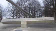 A symbolic bridge remembering the eleven Israeli athletes killed at the Munich Olympics