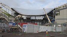 Olympic Park in London under construction