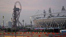 The Orbit and the Olympic Stadium