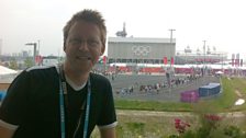 Simon Mayo live from outside the Olympic Park