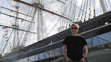 Simon outside the Cutty Sark