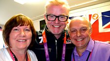 Chris with gymnast Beth Tweddle's parents