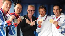 Chris with Team GB's Canoe Slalom Heroes