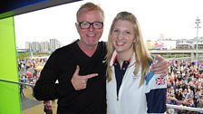 Chris Evans congratulates Becky Adlington