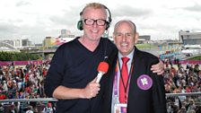 Chris meets the Mayor of the Olympic Village, Charles Allen