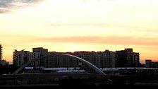 Sunrise over the Athletes village