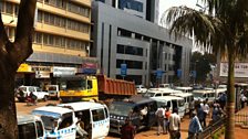 Kampala Rd - the main thoroughfare of Kampala.