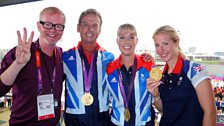 Chris with the Gold-winning dressage team