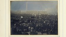 Daguerreotype recording the Chartist Meeting on Kennington Common 4 October 1848, acquired by Prince Albert