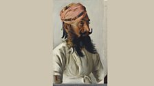 Dorsaywala Gordenji - a tailor in the service of the Maharaja, from a series of 82 portraits by Rudolph Swoboda