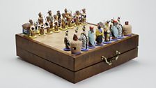 Chess set presented to The Duke of Edinburgh by Nelson Mandelain in 1996