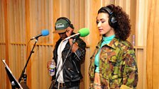 Cleo Sol and Angel in session for 1Xtra's 10th Birthday