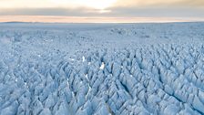 View across the glacier