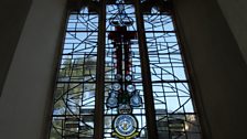 The RAF memorial window in Swanton Morley