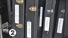 Guitar cases at Radio 2 in Hyde Park