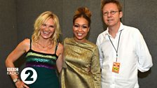 Rebecca Ferguson with Jo and Simon