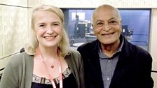 Sarah Walker with her guest Satish Kumar