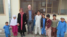 John and Lorna with children from Marastoon, a refuge for widows in Jalalabad