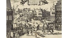 The execution of the conspirators in the Gunpowder Plot, in St Paul's Churchyard