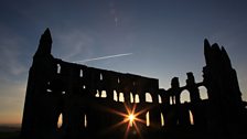 Whitby Abbey in shadow