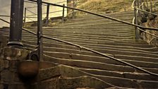 Steps leading up from Whitby Harbour