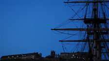 Whitby Harbour at night