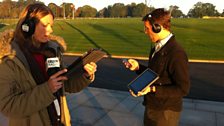 Rachel Burden broadcasts live from the FA's St George's Park