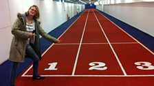 Rachel Burden checks out the running track at St George's Park