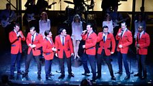 Our Blue Jersey Boys are joined by the regular four lead actors