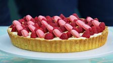 Episode 3 - Tarts - James' rose, lychee and raspberry fruit tart